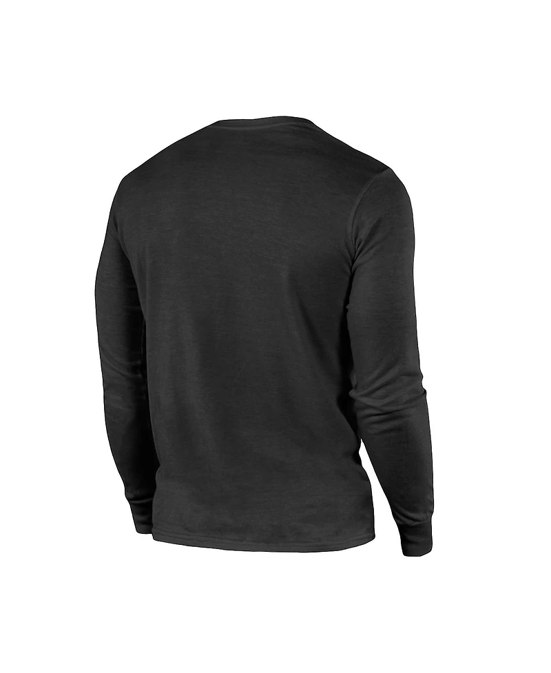 Men's Majestic Threads Black Phoenix Suns City and State Tri-Blend Long Sleeve T-shirt