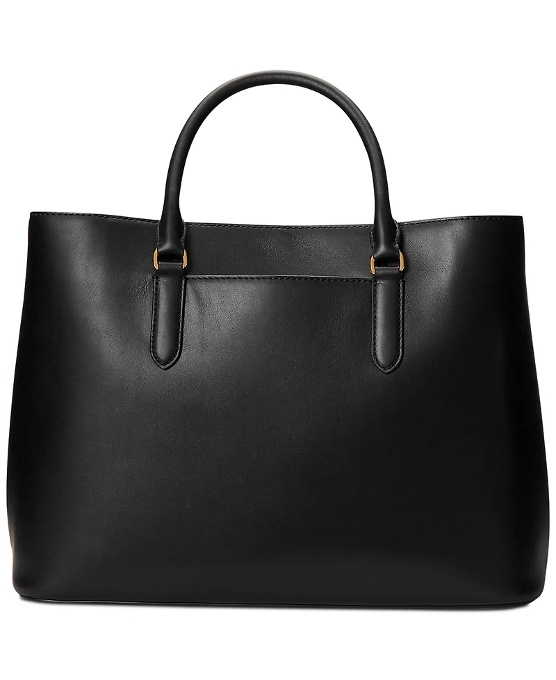 Lauren Ralph Women's Full-Grain Smooth Leather Large Marcy Satchel