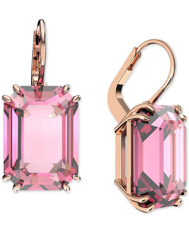 Swarovski Octagon Crystal Drop Earrings
