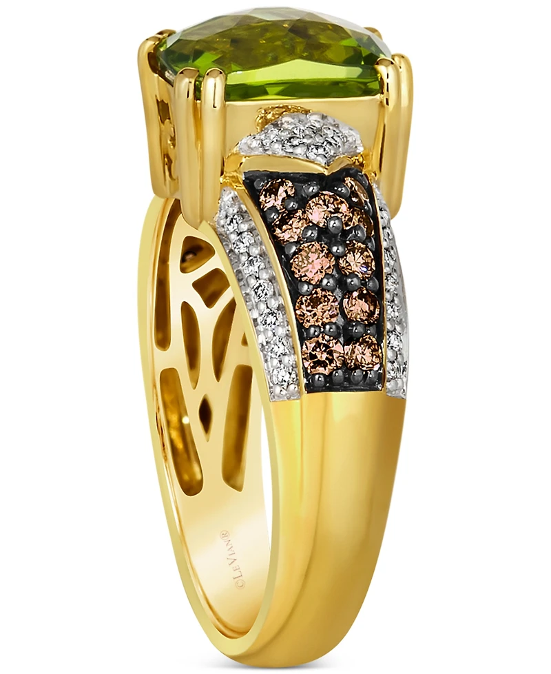 Le Vian Chocolatier Green Apple Peridot (1-7/8 ct. t.w.) & Diamond (1/2 ct. t.w.) Ring in 14k Gold