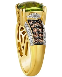 Le Vian Chocolatier Green Apple Peridot (1-7/8 ct. t.w.) & Diamond (1/2 ct. t.w.) Ring in 14k Gold