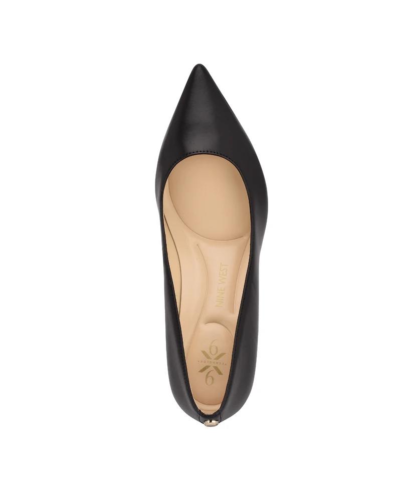 Nine West Women's Kuna 9X9 Kitten Heel Pointy Toe Dress Pumps