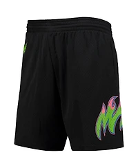Men's Mitchell & Ness Black Miami Heat Hardwood Classics Color Bomb Energy Shorts