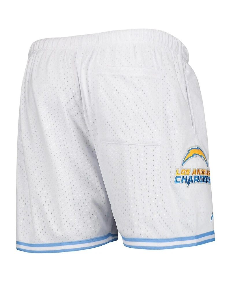 Men's Pro Standard White Los Angeles Chargers Mesh Shorts