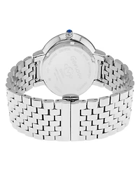 Gevril Women's Genoa Swiss Quartz Silver-Tone Stainless Steel Bracelet Watch 36mm