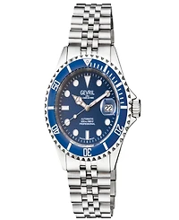 Gevril Men's Wall Street Swiss Automatic Silver-Tone Stainless Steel Bracelet Watch 43mm