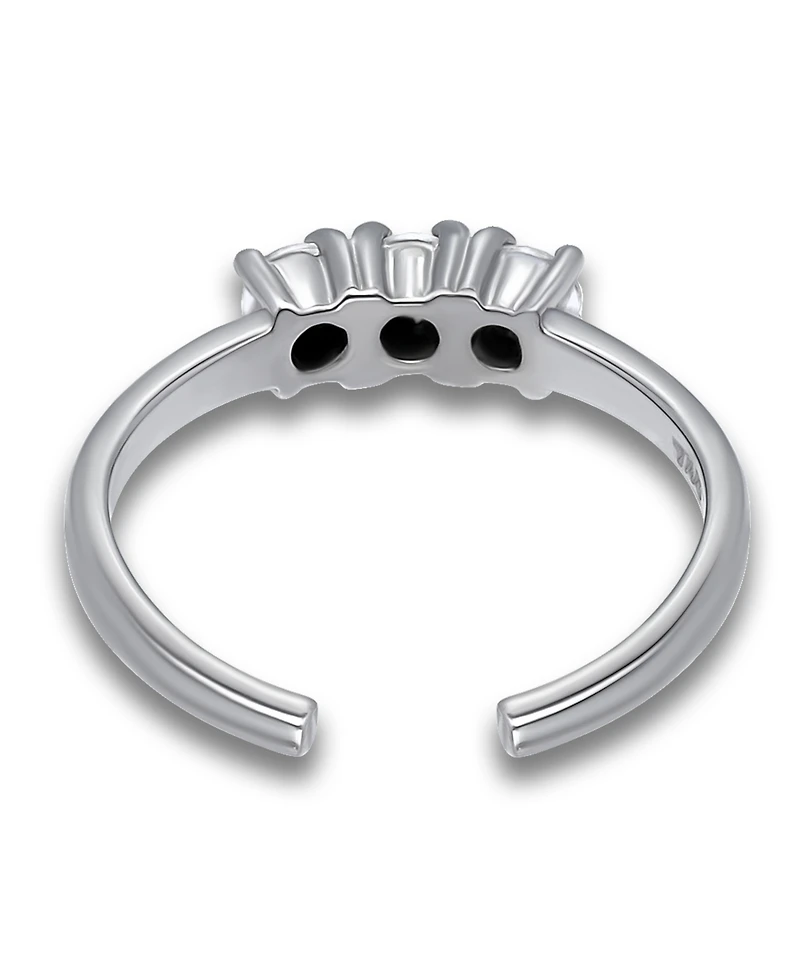 Giani Bernini Cubic Zirconia Three Stone Sterling Silver Toe Ring