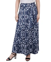 Women's Missy Maxi Skirt with Sash Waist Tie