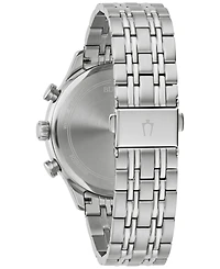 Bulova Men's Chronograph Classic Stainless Steel Bracelet Watch 42mm