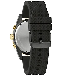Bulova Men's Chronograph Classic Black Silicone Strap Watch 43mm