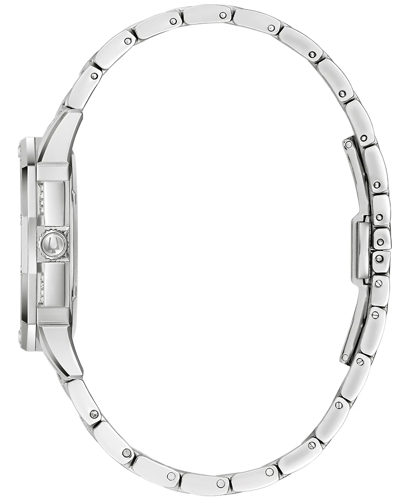 Bulova Women's Crystal Octava Stainless Steel Bracelet Watch 34mm