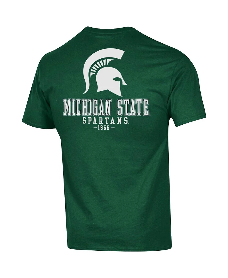 Men's Champion Green Michigan State Spartans Stack 2-Hit T-shirt