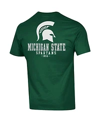 Men's Champion Green Michigan State Spartans Stack 2-Hit T-shirt
