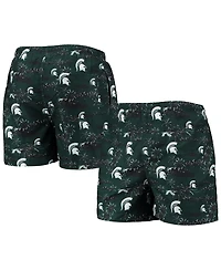 Men's Foco Green Michigan State Spartans Island Palm Swim Trunks