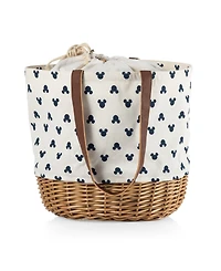 Mickey Mouse Silhouette Coronado Canvas and Willow Basket Tote