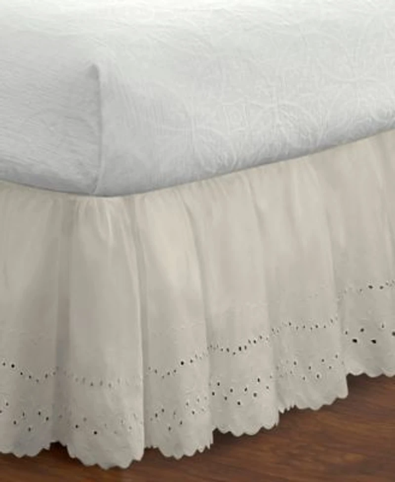 Fresh Ideas Ruffled Eyelet 14 Drop Bedskirts