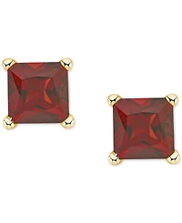 Garnet Square Stud Earrings (1 ct. t.w.) 14k Gold