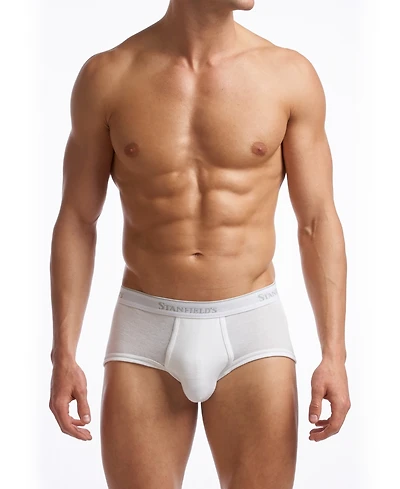 Stanfield's Men's Supreme Cotton Blend Regular Rise Briefs, Pack of 2