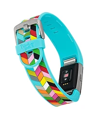 WITHit Blue Ziggy Silicone Band by French Bull designed for Fitbit Charge 2
