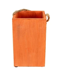 Wood Jack-o-Lantern Halloween Candle Lantern