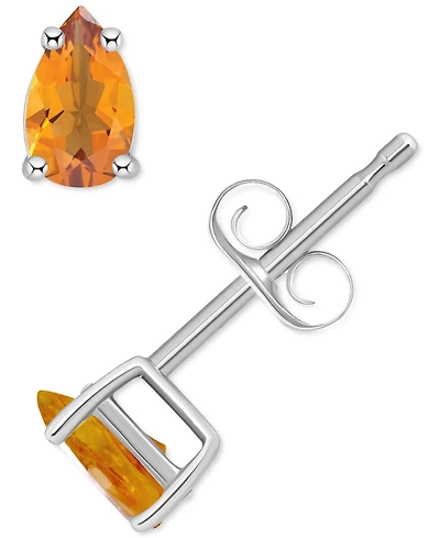 Citrine Pear Stud Earrings (3/8 ct. t.w.) 14k Gold