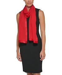 Calvin Klein Elegant Satin-Trim Chiffon Evening Wrap