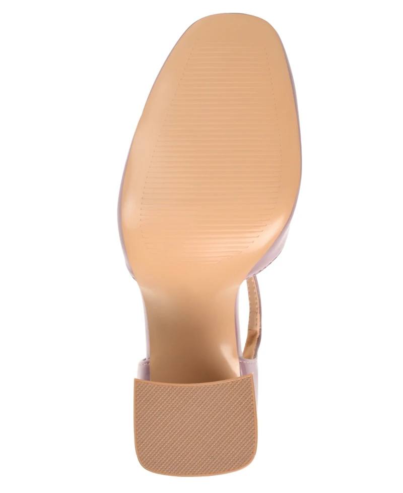 Journee Collection Women's Hesster Block Heel Ankle Strap Pumps