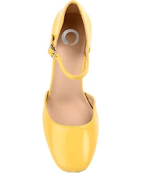 Journee Collection Women's Hesster Block Heel Ankle Strap Pumps