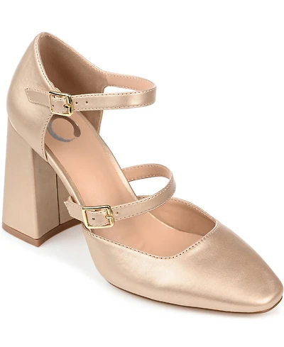 Journee Collection Women's Isadorah Double Strap Heels