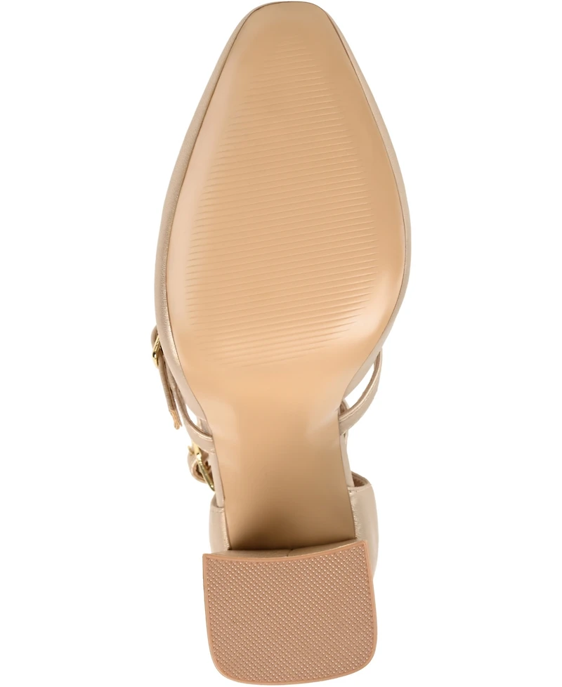 Journee Collection Women's Isadorah Double Strap Heels