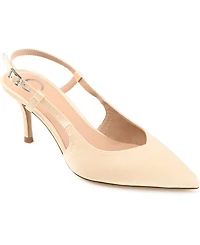 Journee Collection Women's Knightly Satin Slingback Pumps