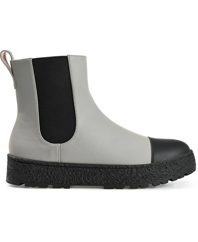 Journee Collection Women's Jenie Two-Tone Chelsea Booties
