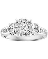 Effy Diamond Halo Engagement Ring (1 ct. t.w.) in 14k White Gold