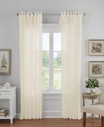Elrene Home Fashions Jolie Semi Sheer Tab Top Window Curtain