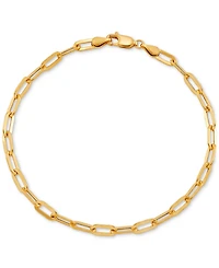 Lightweight Paperclip Link Chain Ankle Bracelet in 10k Gold, Created for Macy's