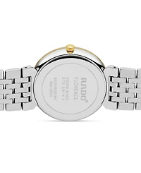 Rado Florence Men's Black Stainless Steel Bracelet Watch 38mm
