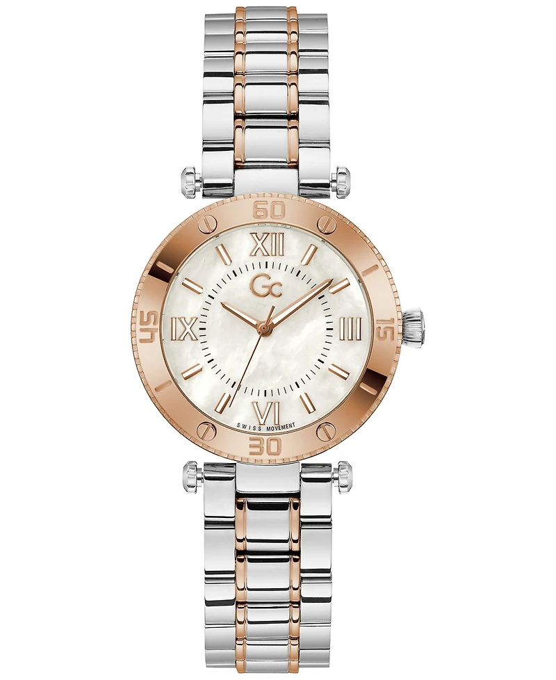 Guess Gc Muse Women's Swiss Two-Tone Stainless Steel Bracelet Watch 34mm