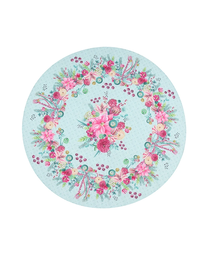 Laural Home Boho Christmas 70" Round Tablecloth