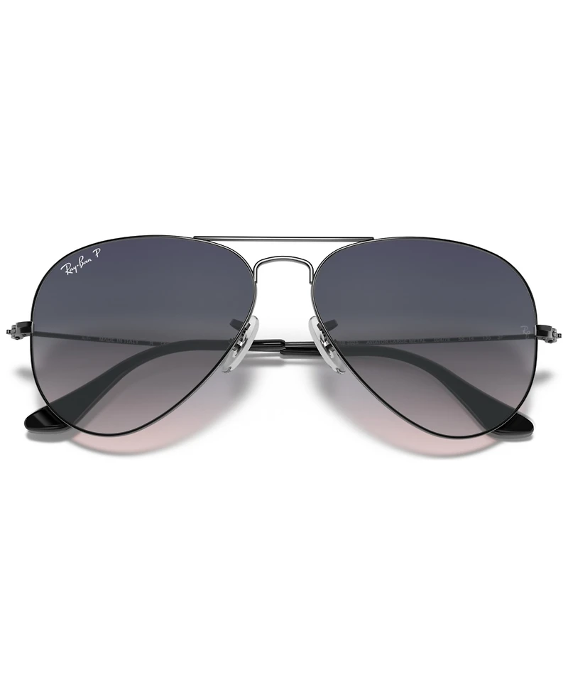 Ray-Ban Polarized Unisex Sunglasses, RB3025 Aviator Gradient