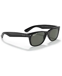Ray-Ban Unisex Polarized Low Bridge Fit Sunglasses, RB2132F New Wayfarer Classic 55
