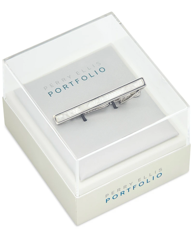 Perry Ellis Portfolio Men's Pearl Effect Tie Bar