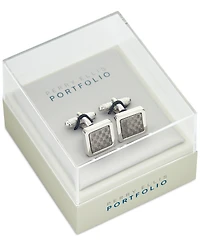Perry Ellis Portfolio Men's Crosshatch Cufflinks