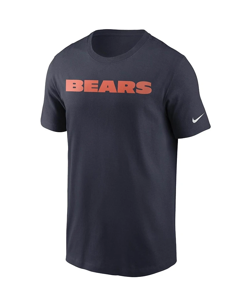 Men's Nike Navy Chicago Bears Team Wordmark T-shirt