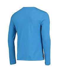 Men's New Era Powder Blue Los Angeles Chargers Combine Authentic Static Abbreviation Long Sleeve T-shirt