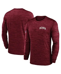 Men's Nike Red Tampa Bay Buccaneers Velocity Athletic Stack Performance Long Sleeve T-shirt