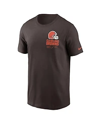 Men's Nike Brown Cleveland Browns Infograph Lockup Performance T-shirt