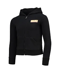 Big Girls New Era Black Washington Commanders Full-Zip Hoodie
