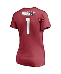Women's Fanatics Kyler Murray Cardinal Arizona Cardinals Player Icon Name and Number V-Neck T-shirt