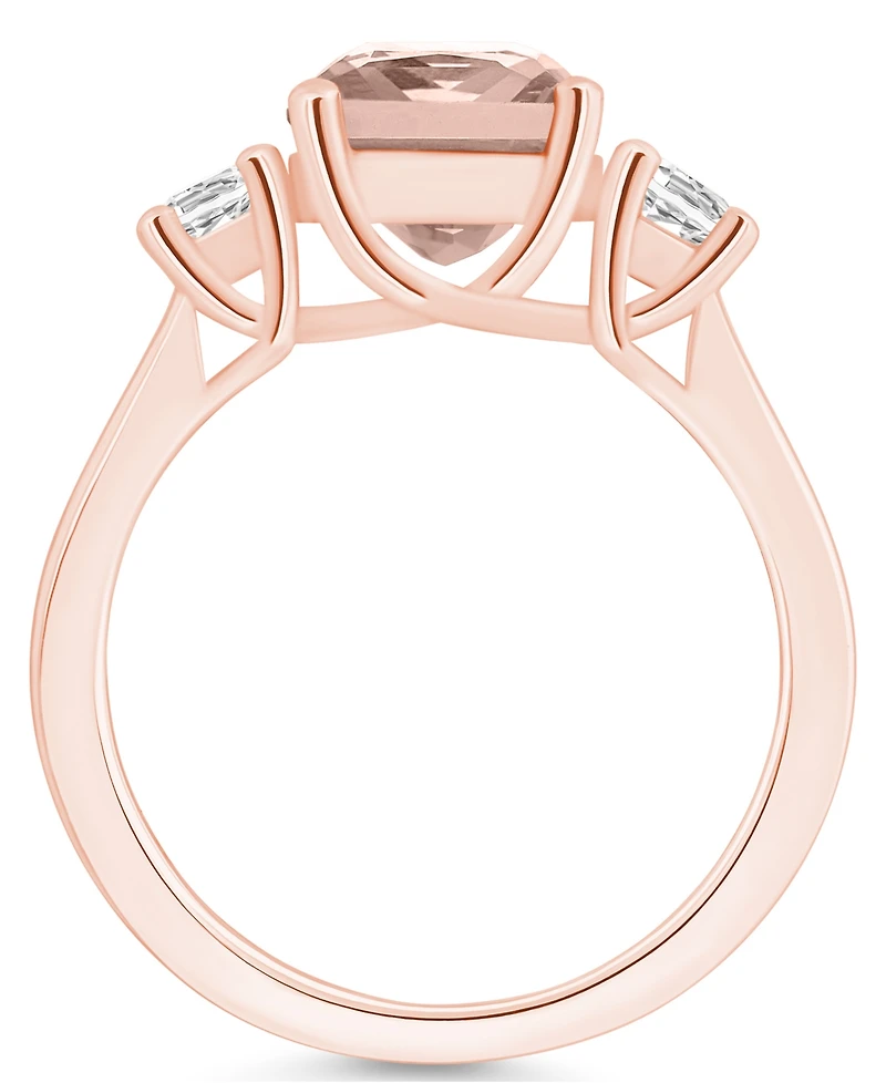 Macy's Morganite (2 ct. t.w.) and Diamond (1/3 Ring 14K Rose Gold
