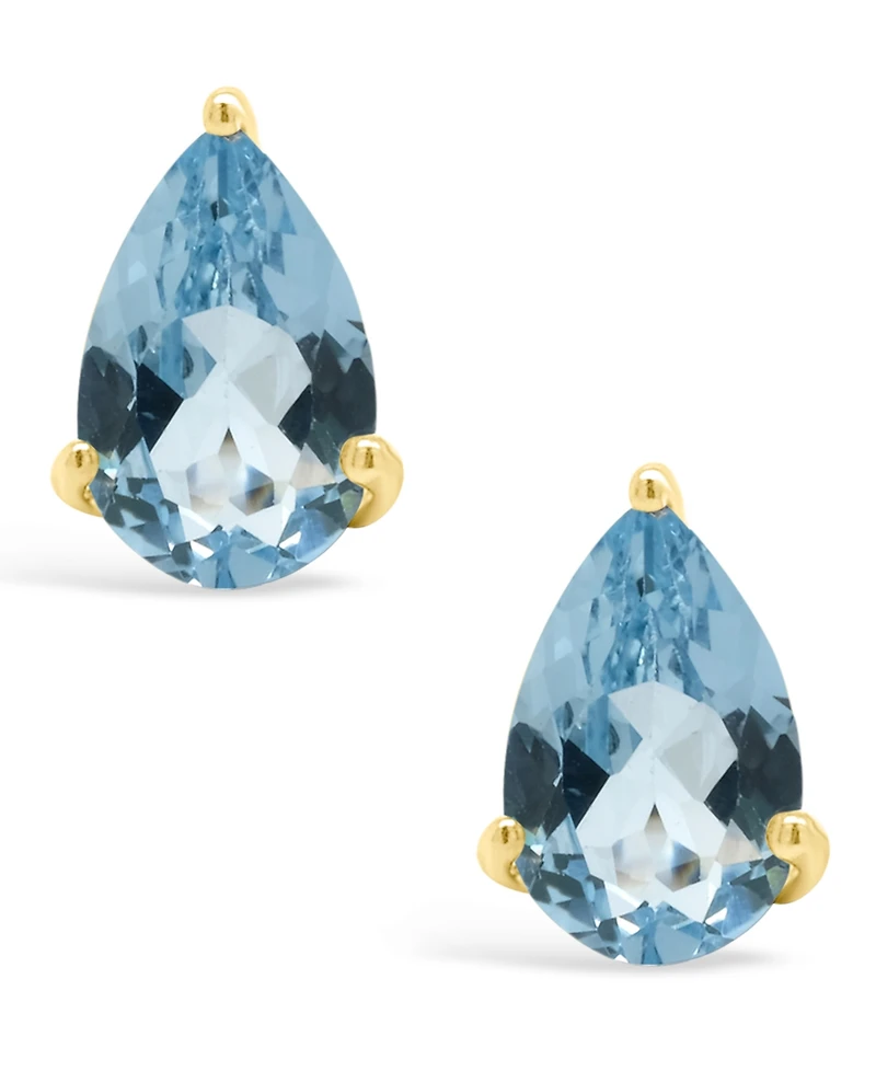 Macy's Topaz (2-1/10 ct. t.w.) Stud Earrings in 14K Yellow Gold